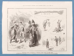 West Bromwich vs Preston North End no Oval, de &39;The Illustrated Sporting e Dramatic News&39;, 7 de abril de 1888